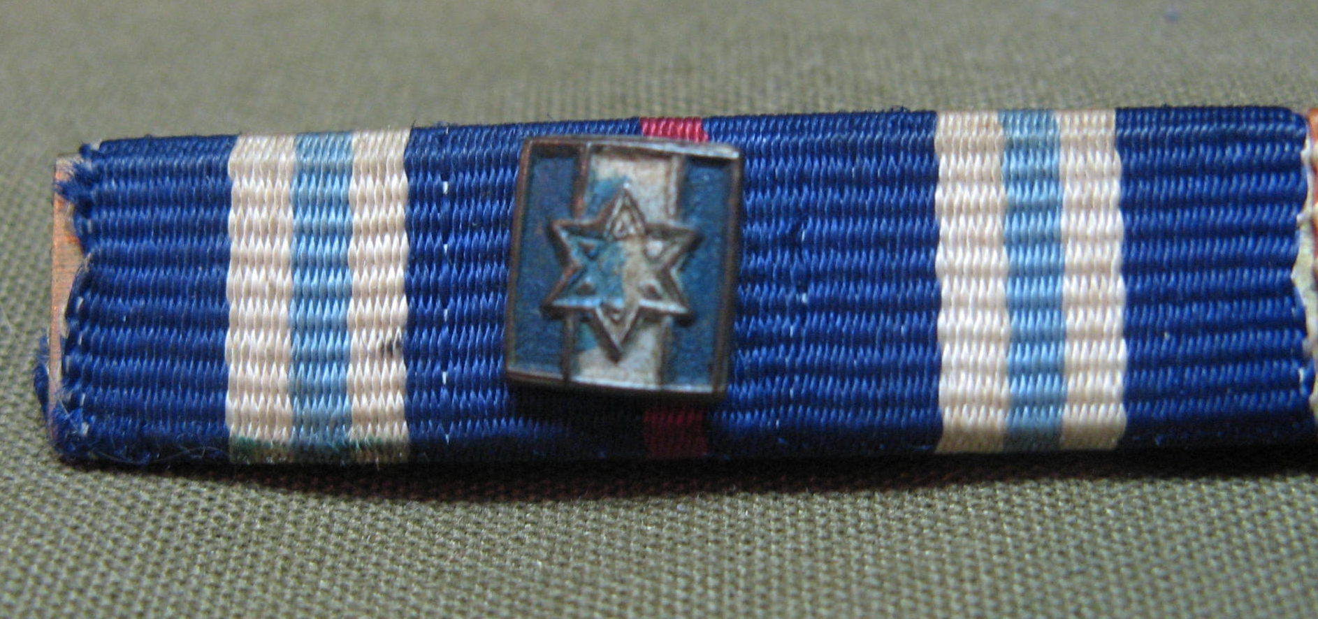 War of Independence Ribbon with Jewish Brigade clasp