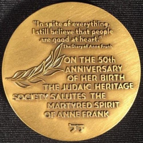 Anne Frank 1979 medal
