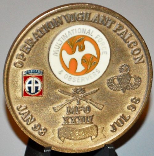 MFO Sinai Operation Vigilant Falcon Medal