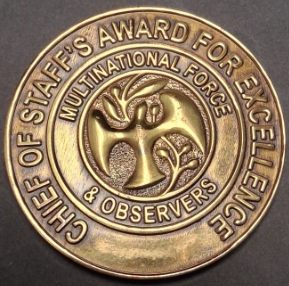 MFO Sinai Chief Of Staff's Award for Excellence