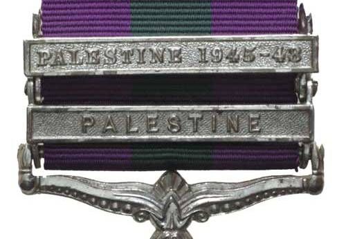 2 bars on British General Service medal 1