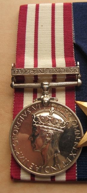 Naval General Service Medal with clasp Palestine 1936-1939
