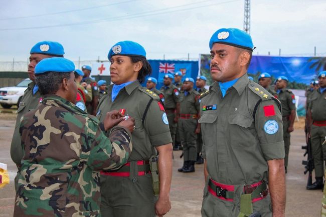 Fiji UNDOF contingent medal ceremony