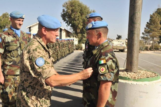 Ireland UNDOF contingent medal ceremony