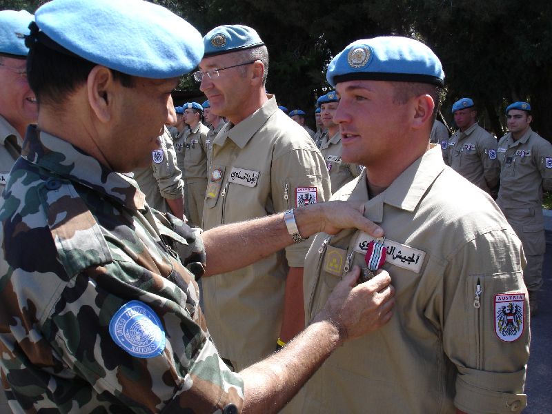 Award ceremonies UNDOF medals