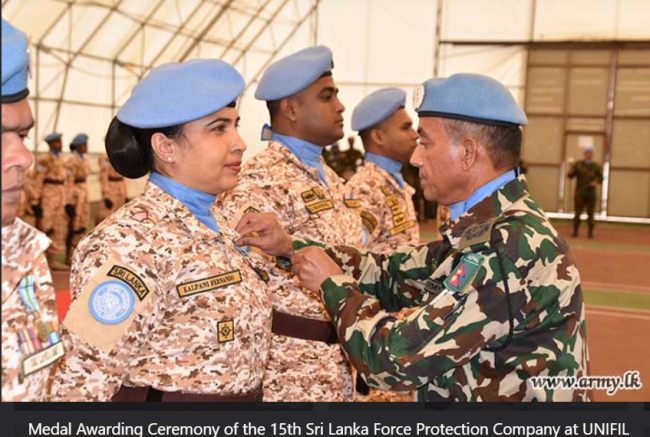 Sri Lanka Unifil Medal ceremony