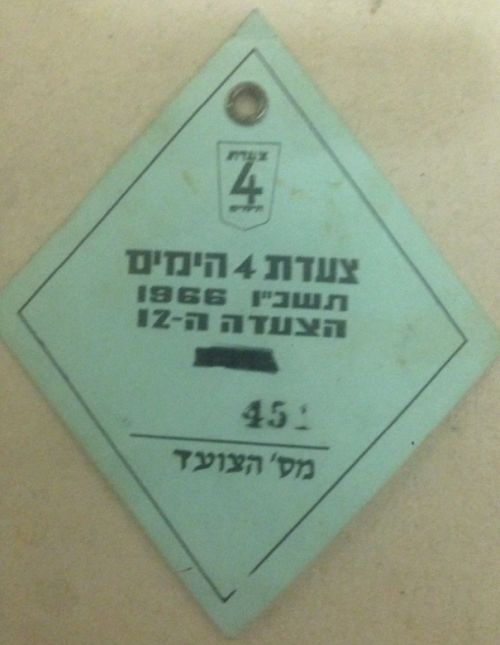 Indication of Participation 4 Days Marches 1966